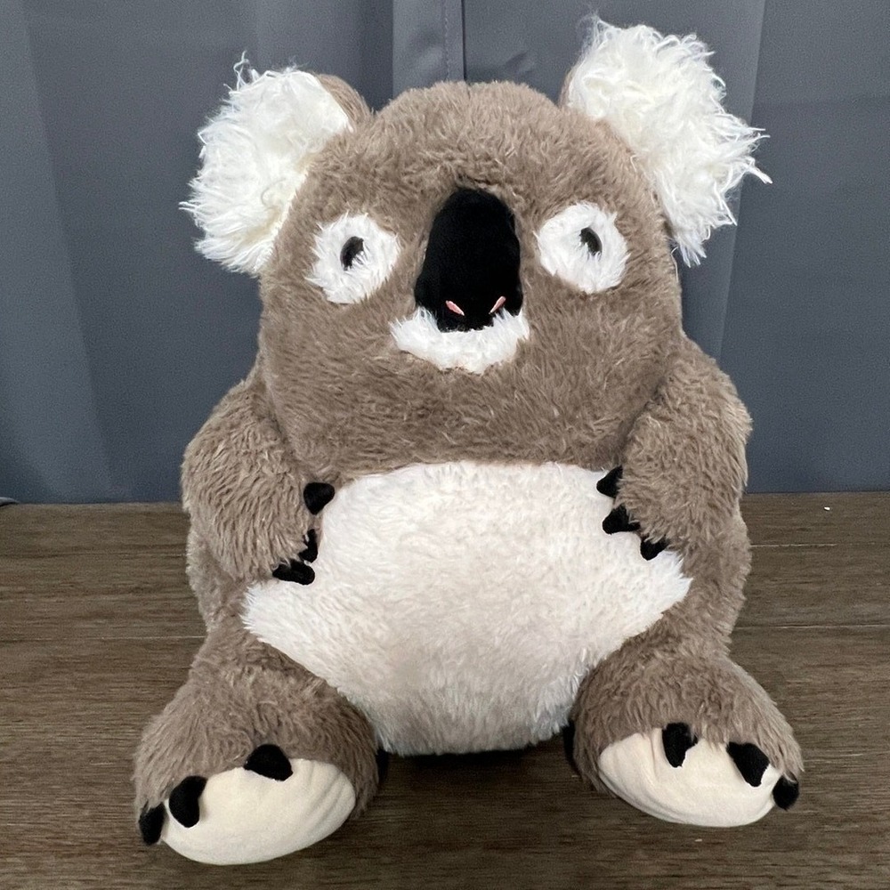 Walmart Grey Koala Plush Stuffed Animal Fuzzy White Ears Soft Toy 12 Inch